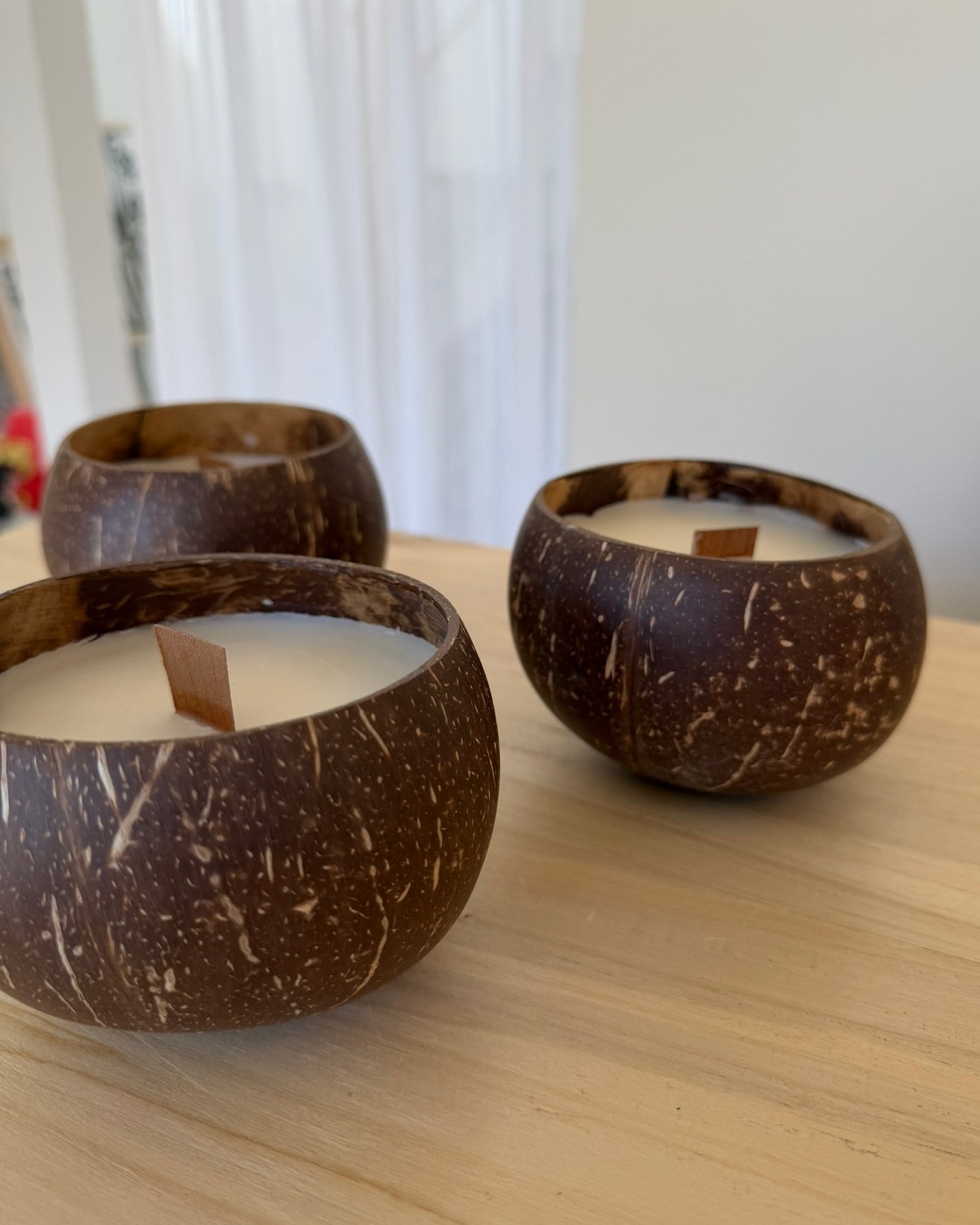 Velas aromáticas de coco