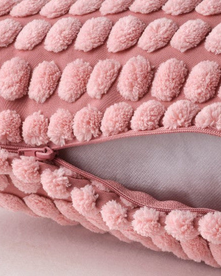 Funda de almohadón pompones