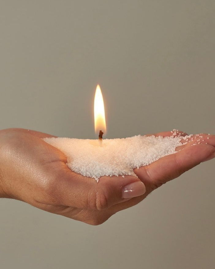 Vela perlada 200g + 15 mechas