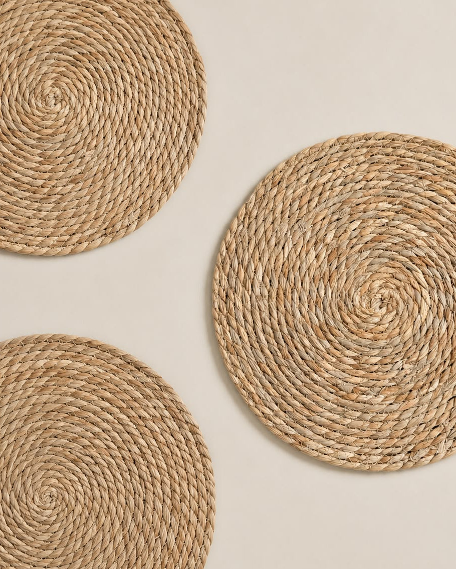 individuales de fibras naturales