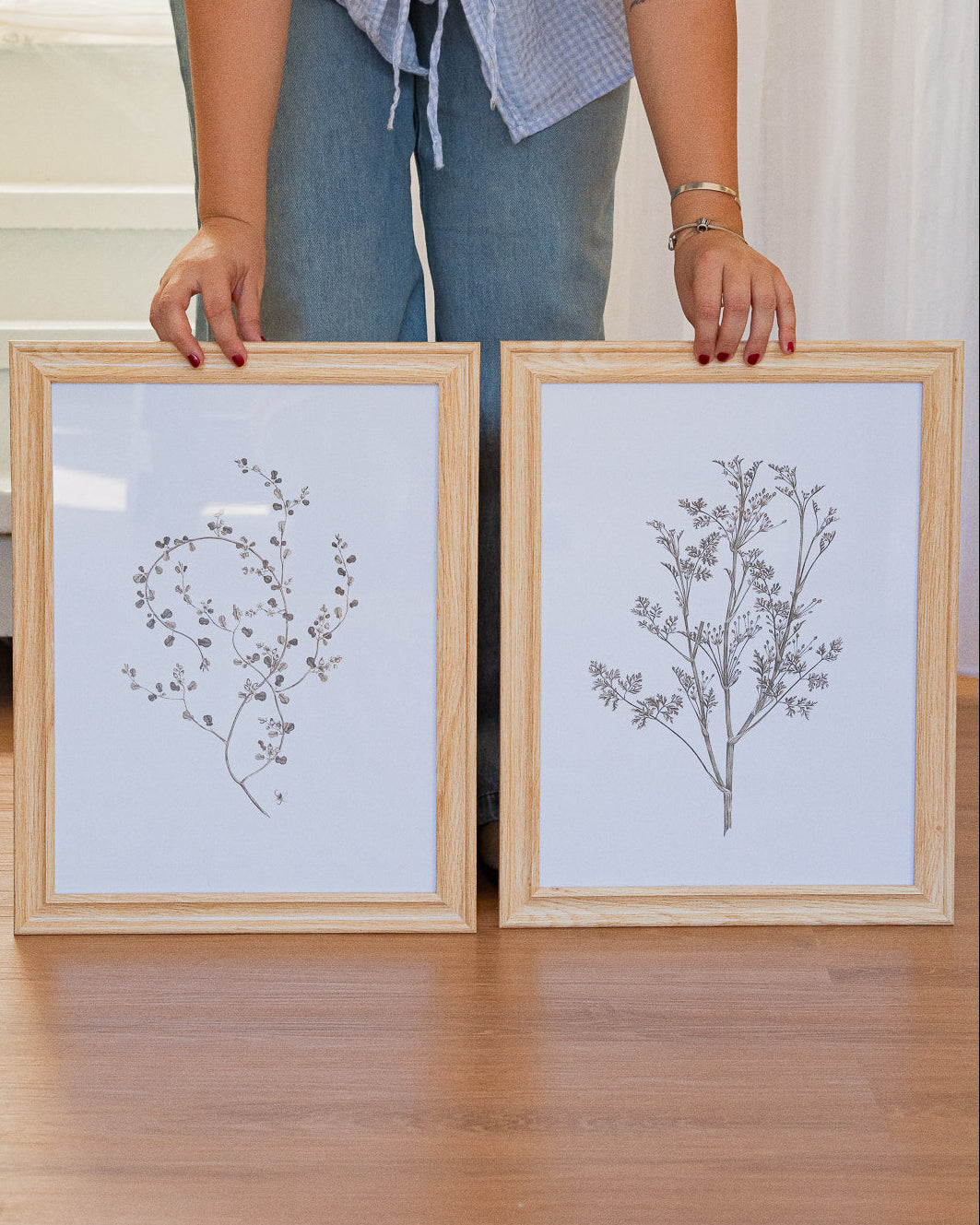 Set de 2 cuadros ramitas