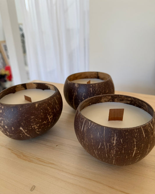 Velas aromáticas de coco