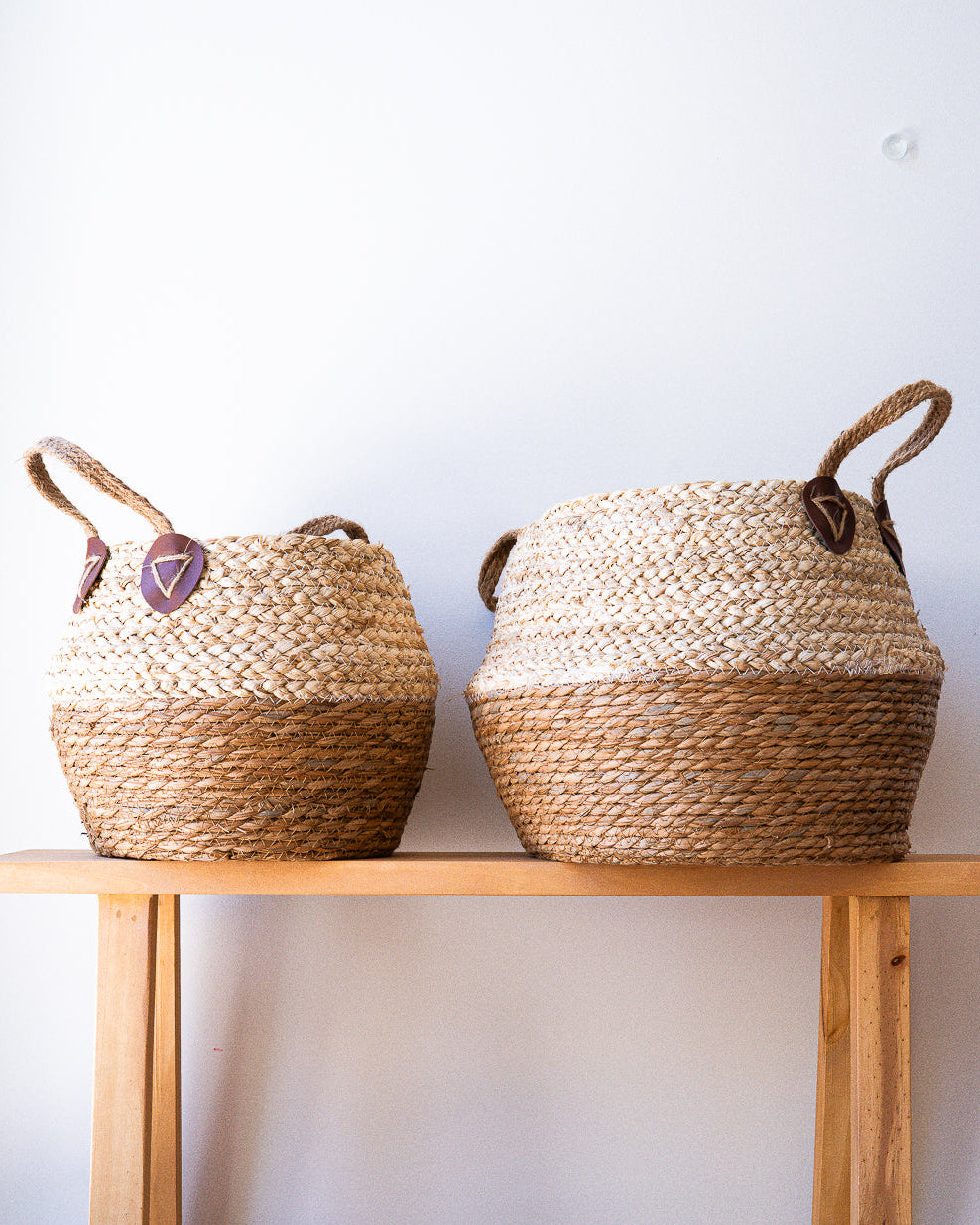 Canasto de fibras naturales