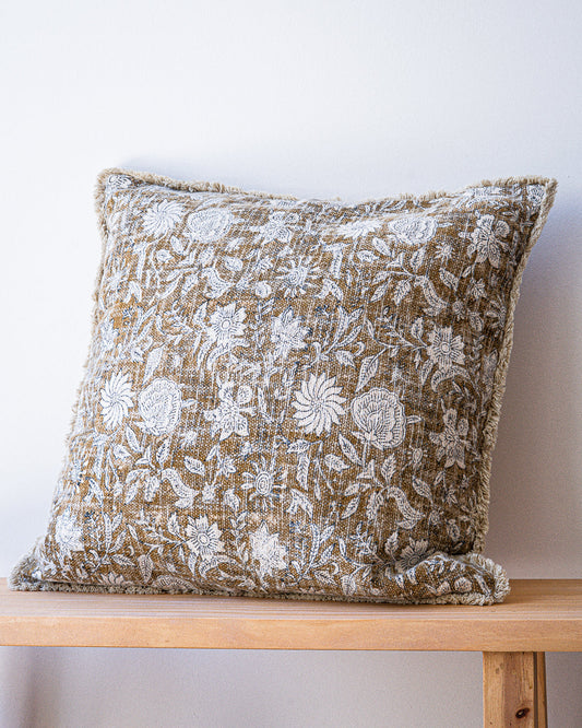 Funda de almohadón floral