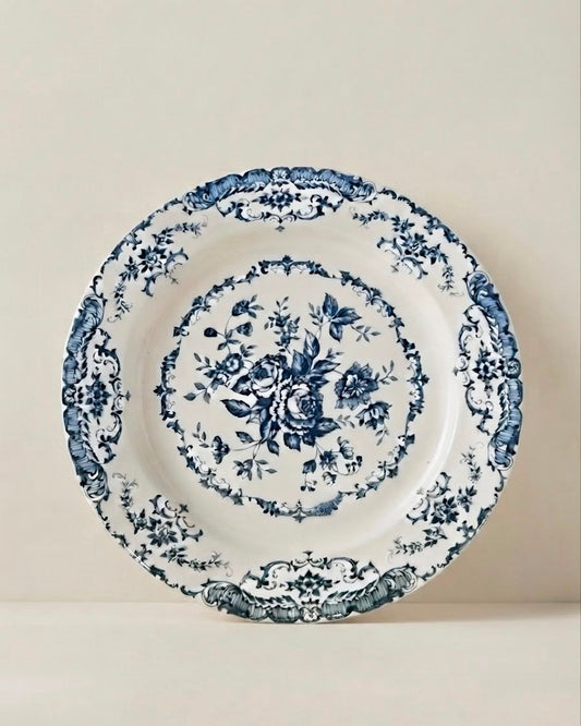 Plato de loza floral