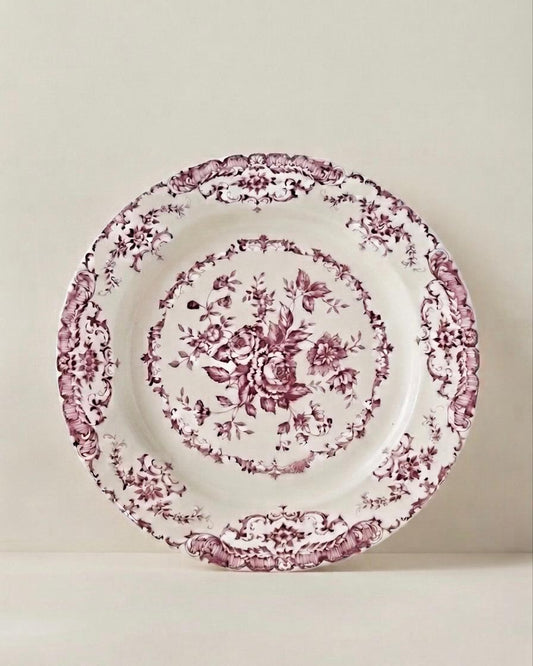 Plato de loza floral