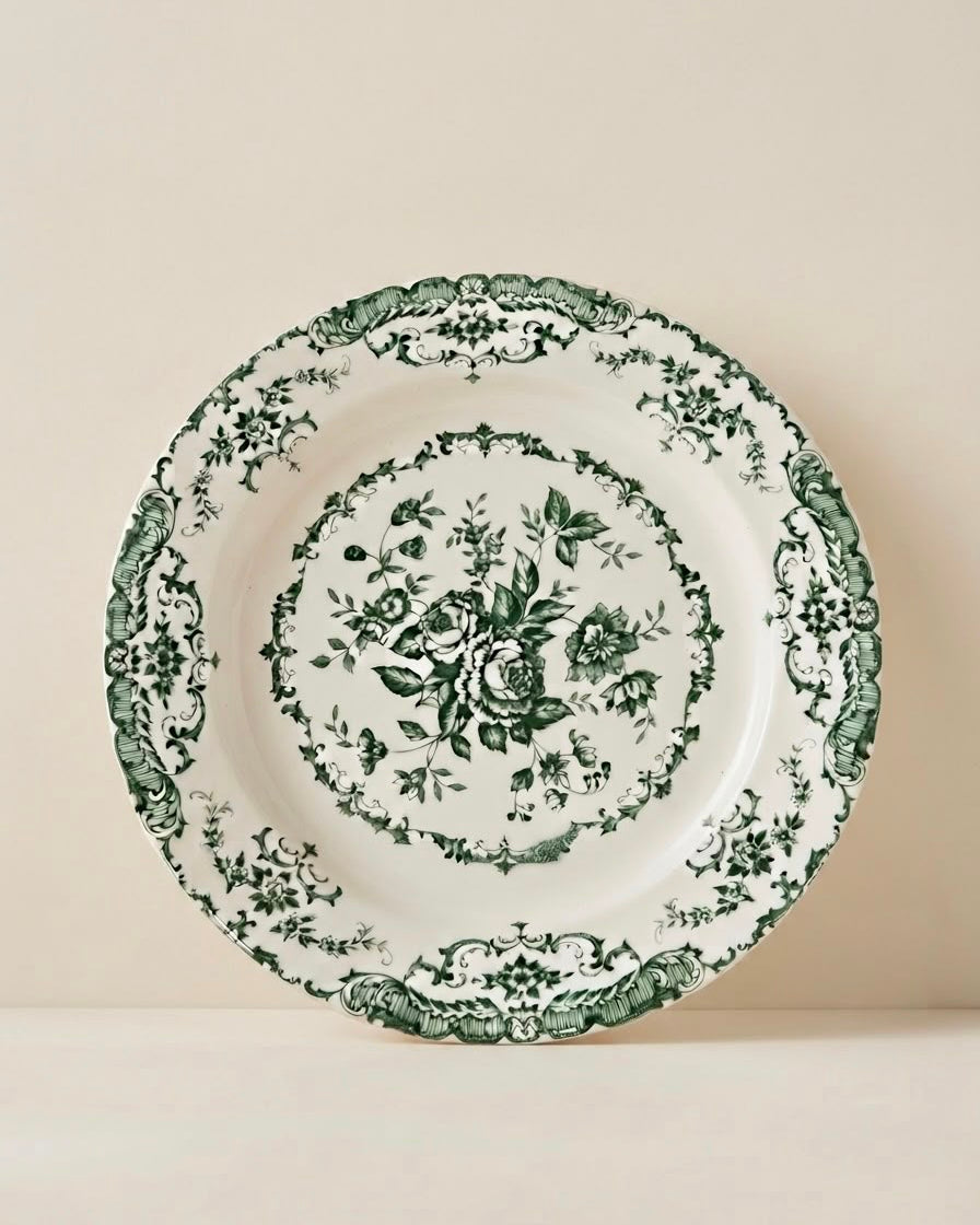 Plato de loza floral
