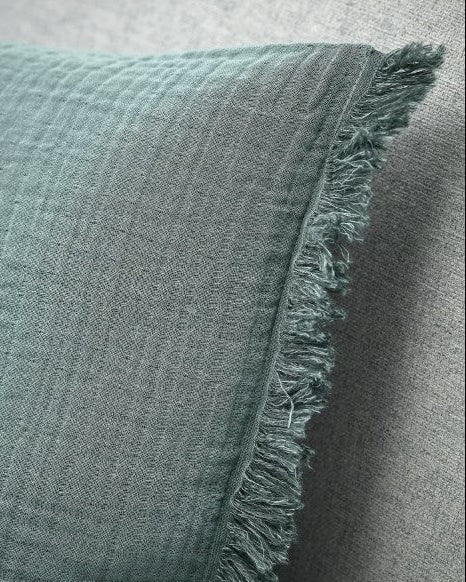 Funda de almohadón flecos