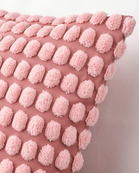 Funda de almohadón pompones